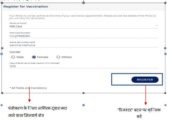 Cowin Vaccination Registration online