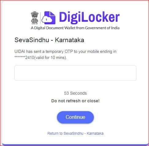 Seva Sindhu digi locker process