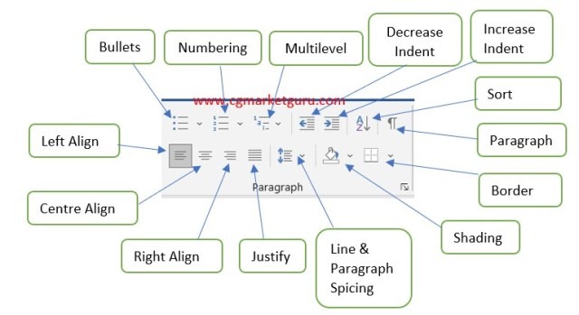 Paragraph Group in MS Word