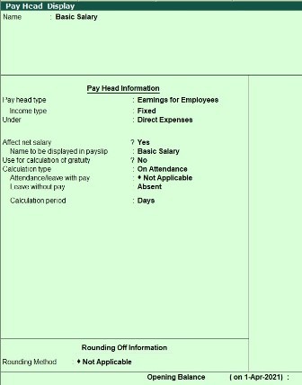 Payroll in Tally