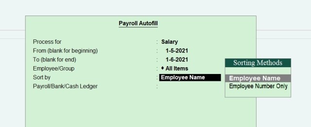 Payroll in Tally