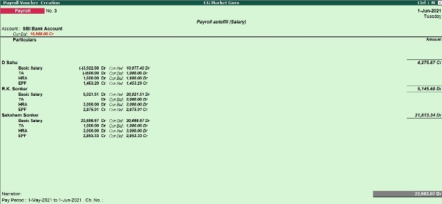 Payroll in Tally