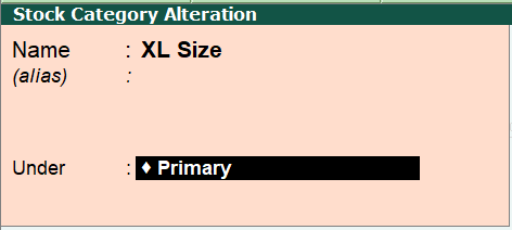 Stock Item Alteration in Tally