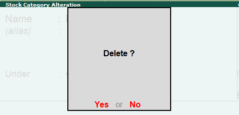 How to Delete Stock Category