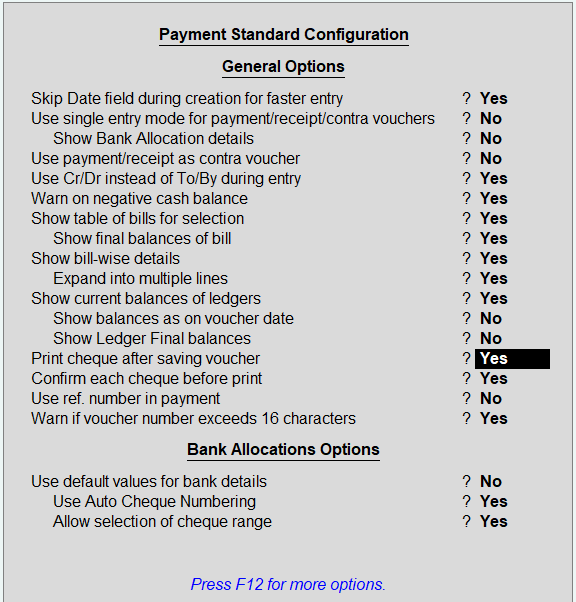 Cheque Printing in Tally